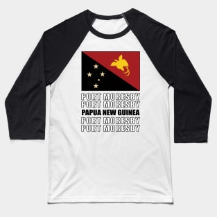 Flag of Papua New Guinea Baseball T-Shirt